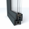 Kunststofffenster Kellerfenster 2-fach oder 3-fach Verglasung beidseitig anthrazit - 60 mm Profil