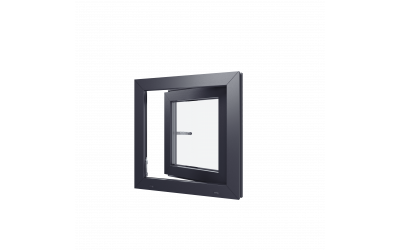 Kunststofffenster Kellerfenster 2-fach oder 3-fach Verglasung beidseitig anthrazit - 60 mm Profil