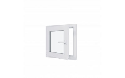 Plastic window basement window double or triple glazing on both sides white - 60 mm profile
